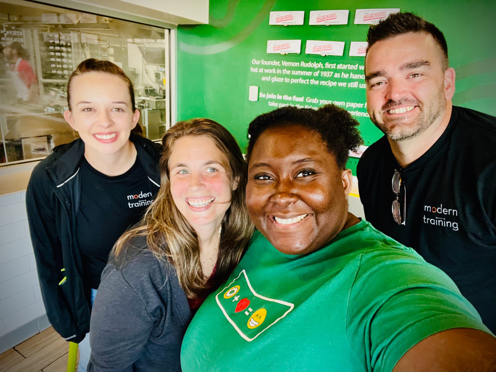 Modern Training team onsite at a Krispy Kreme shop